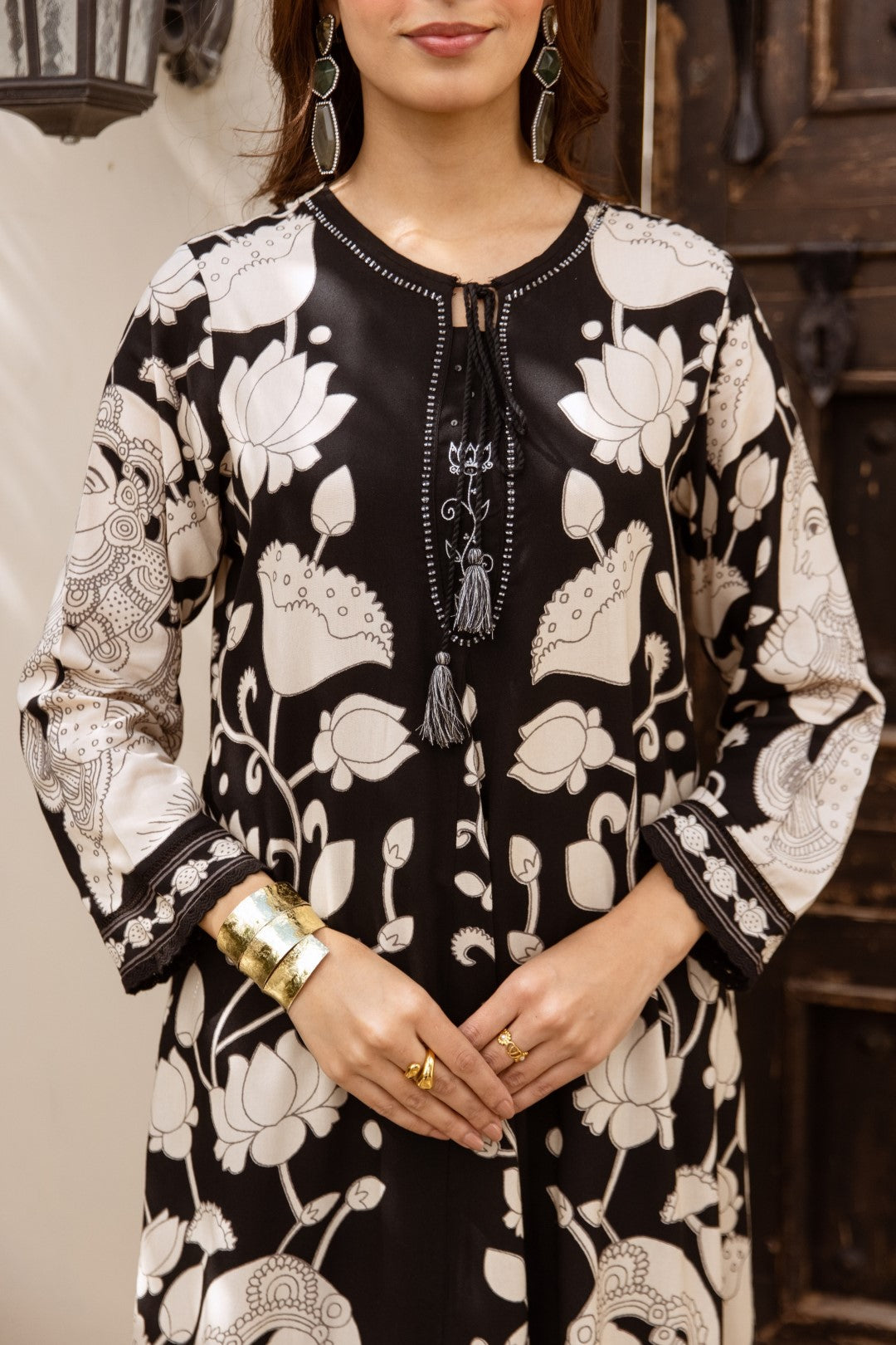 Karen abbey printed kurta pant set