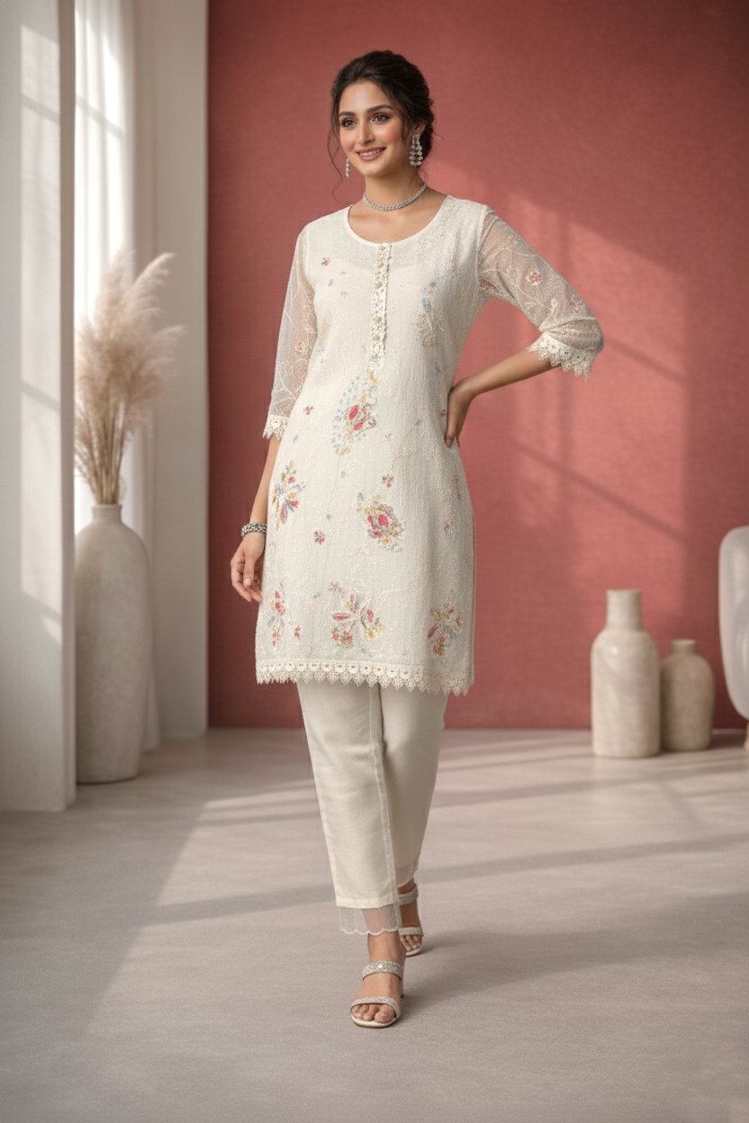 Anumeha daisy full work co-ord set