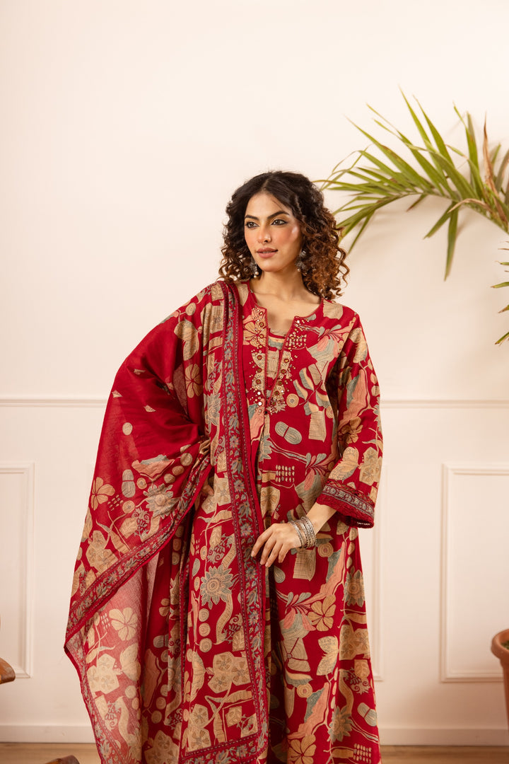 Karen barn printed cotton suit set