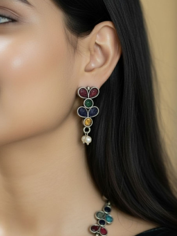 Antara Oxidised necklace set