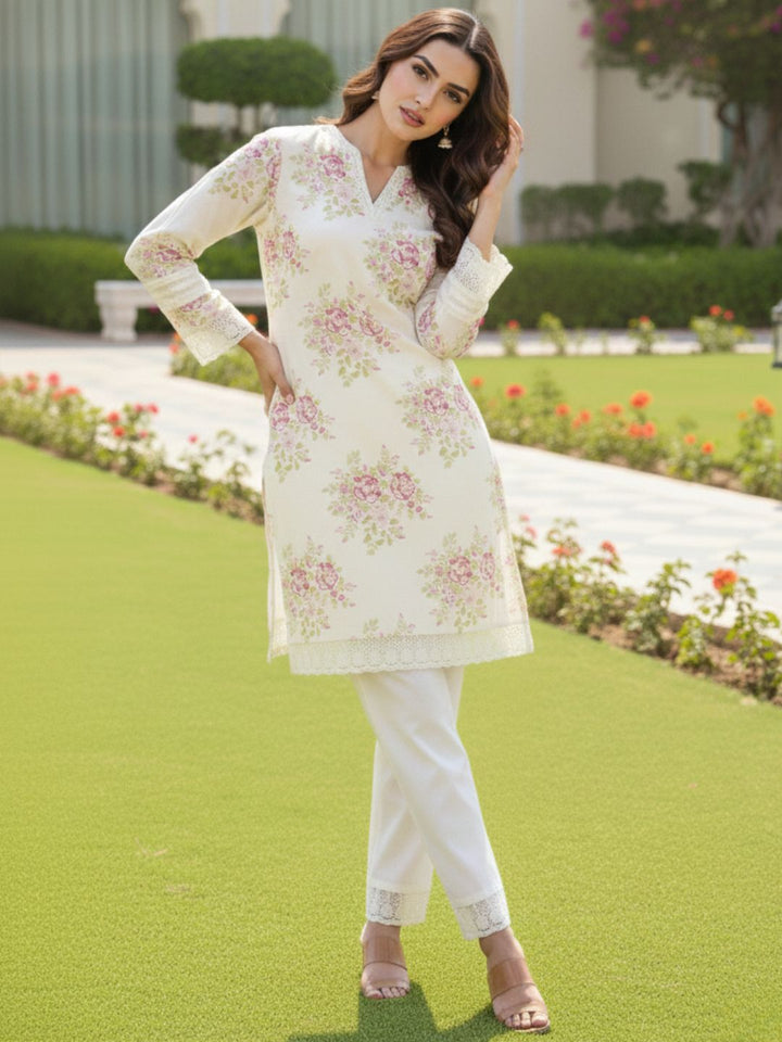 Tiara vanilla cotton co-ord set