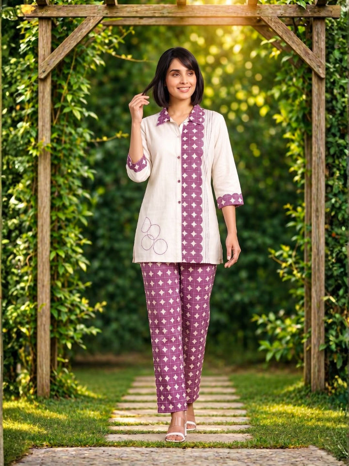 Vibha Raisin Printed Co-ord Set