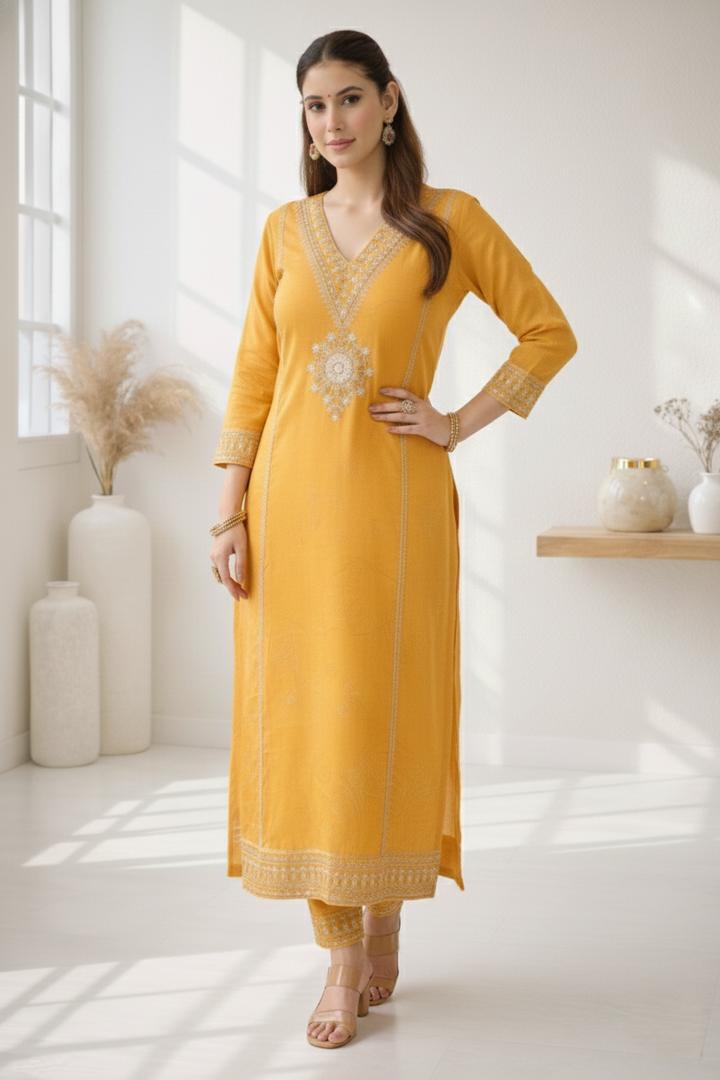 Palash sunshine full work suit set