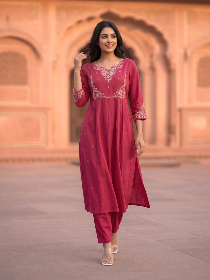 Chandri Mandy Embroidered Kurta Pant Set