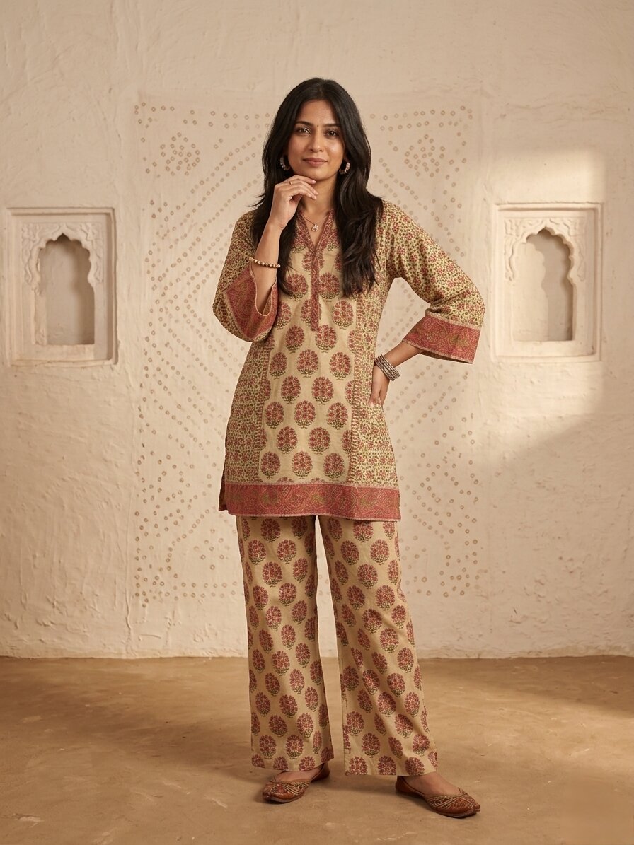 Swades Canta Printed Cotton Co-ord Set
