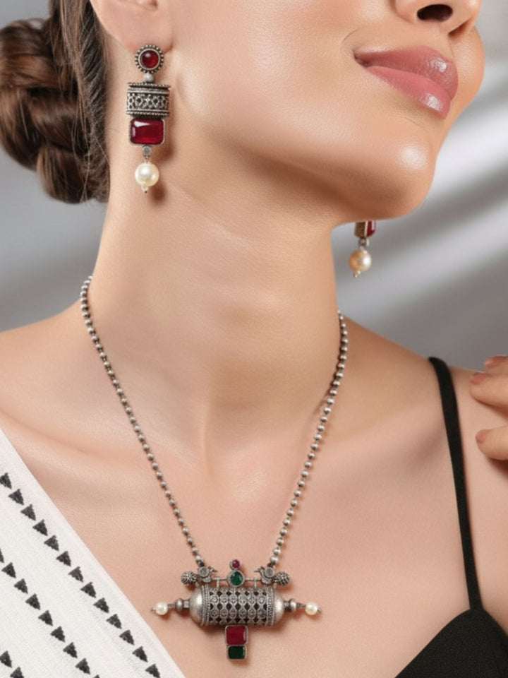 Antara Oxidised necklace set