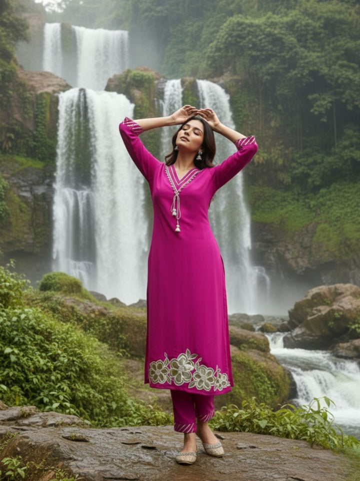 Albeli cameo premium work suit set