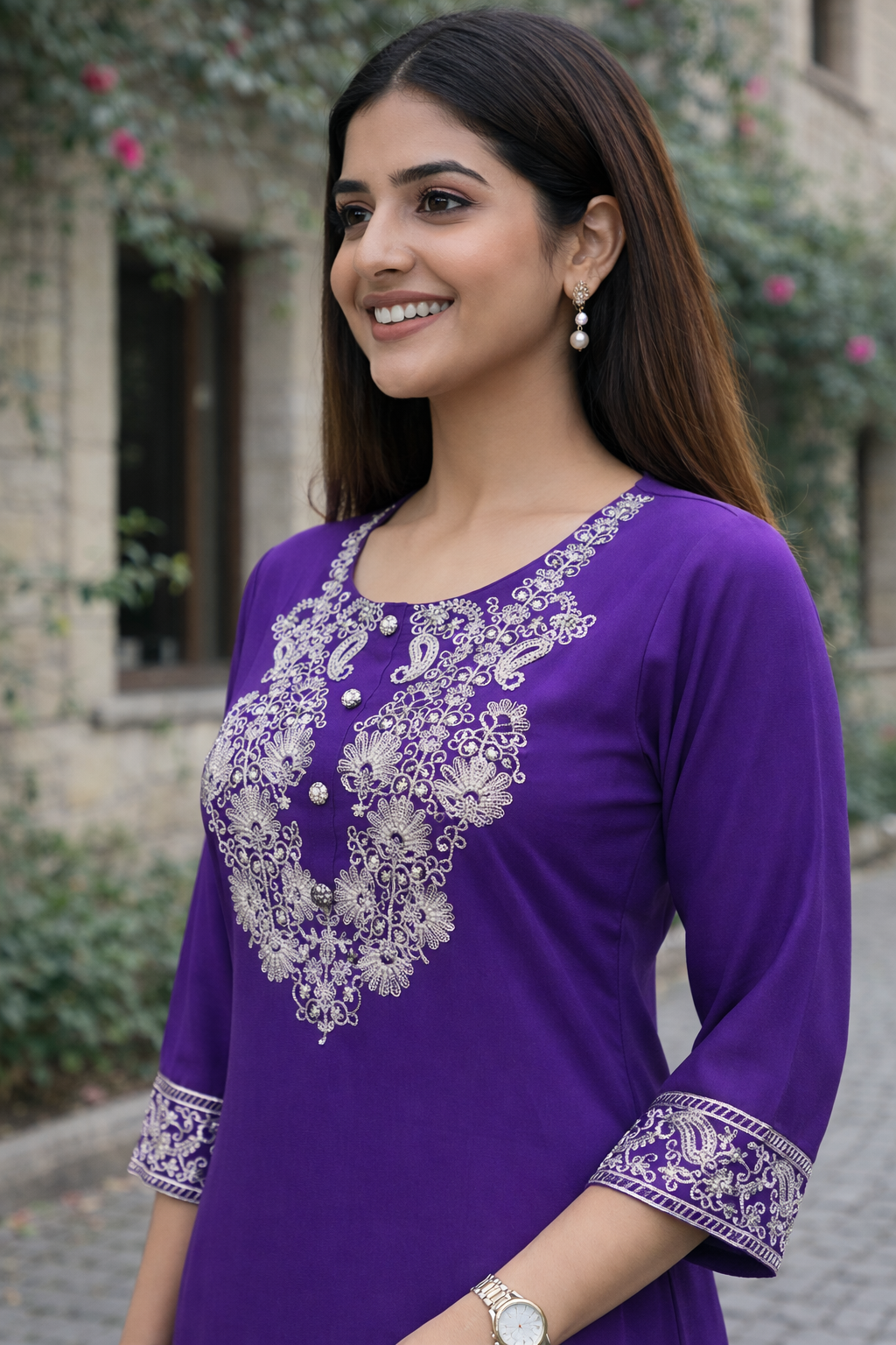 Nabha Grape Work Kurti