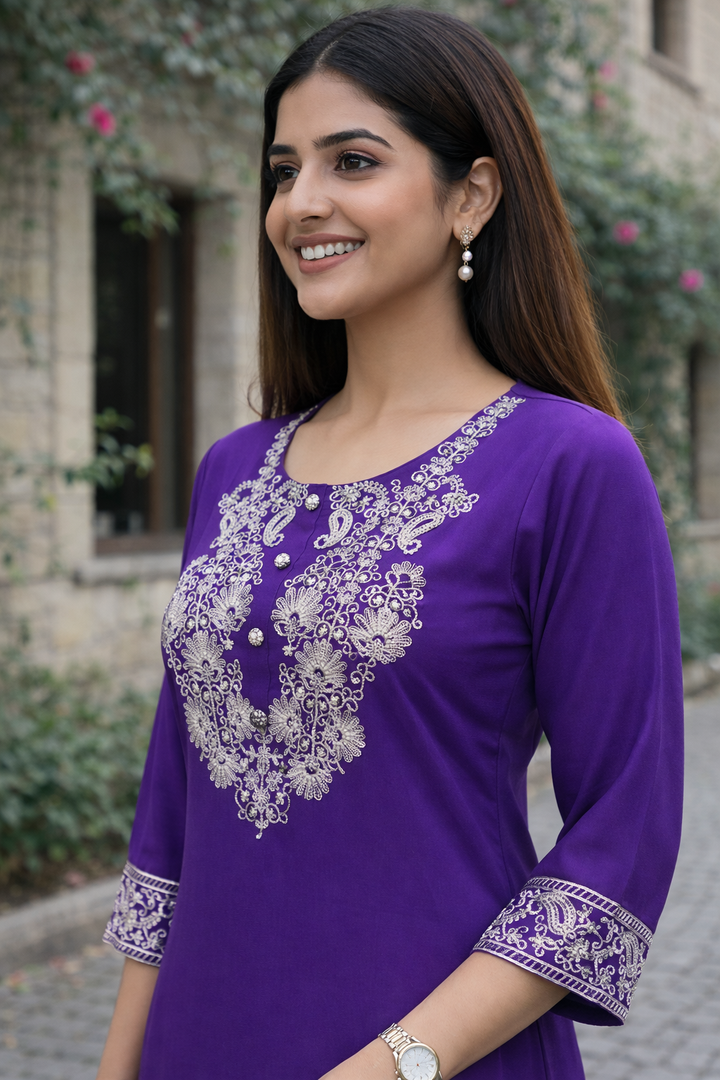 Nabha Grape Work Kurti