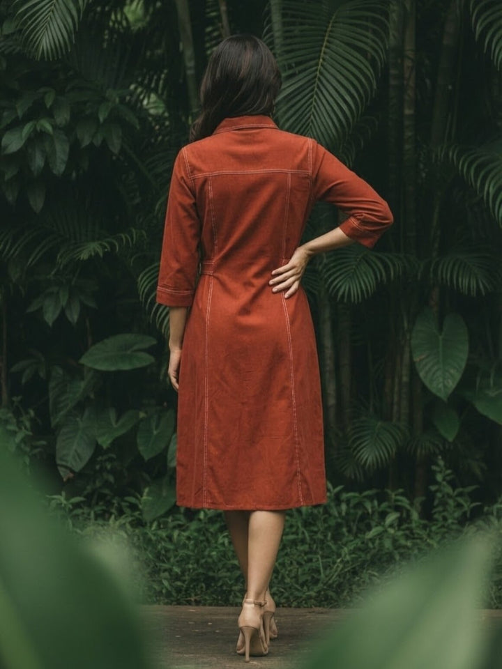 Ivanka cider cotton midi dress