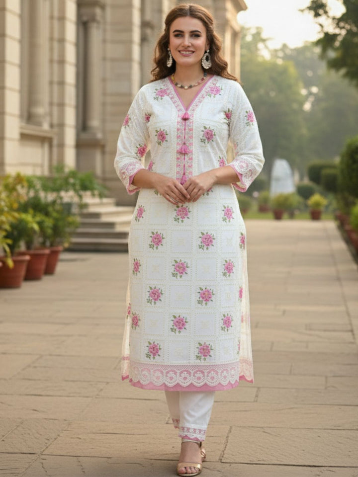 Sargam Angel Embroidery Cotton Suit Set
