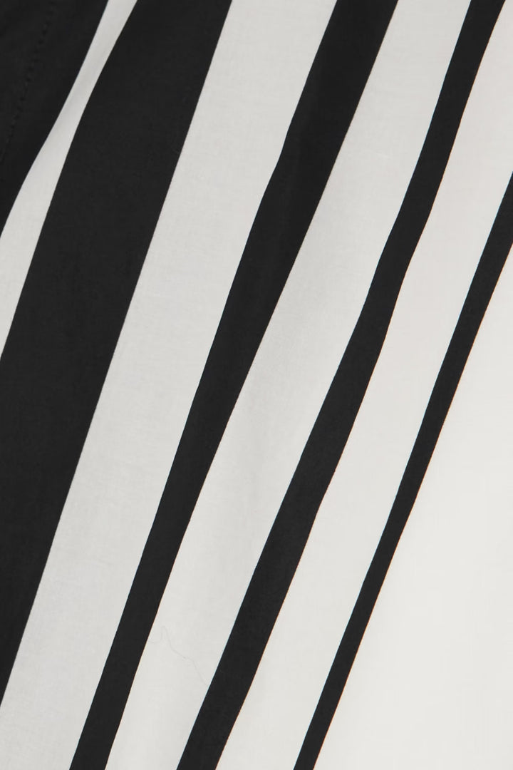 LAUREL BLACK WHITE STRIPES DRESS