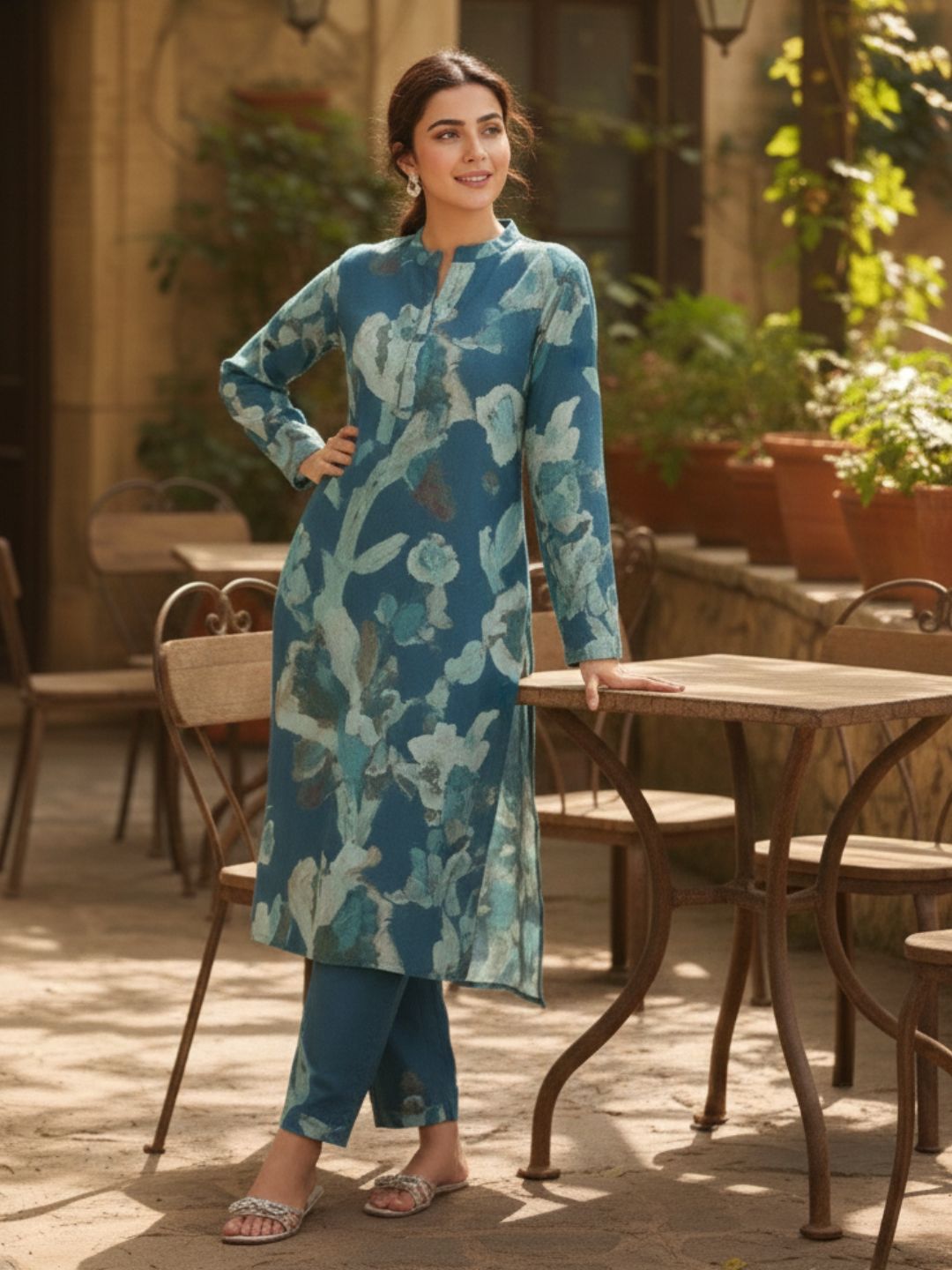 Pavitra ocean printed co-ord set