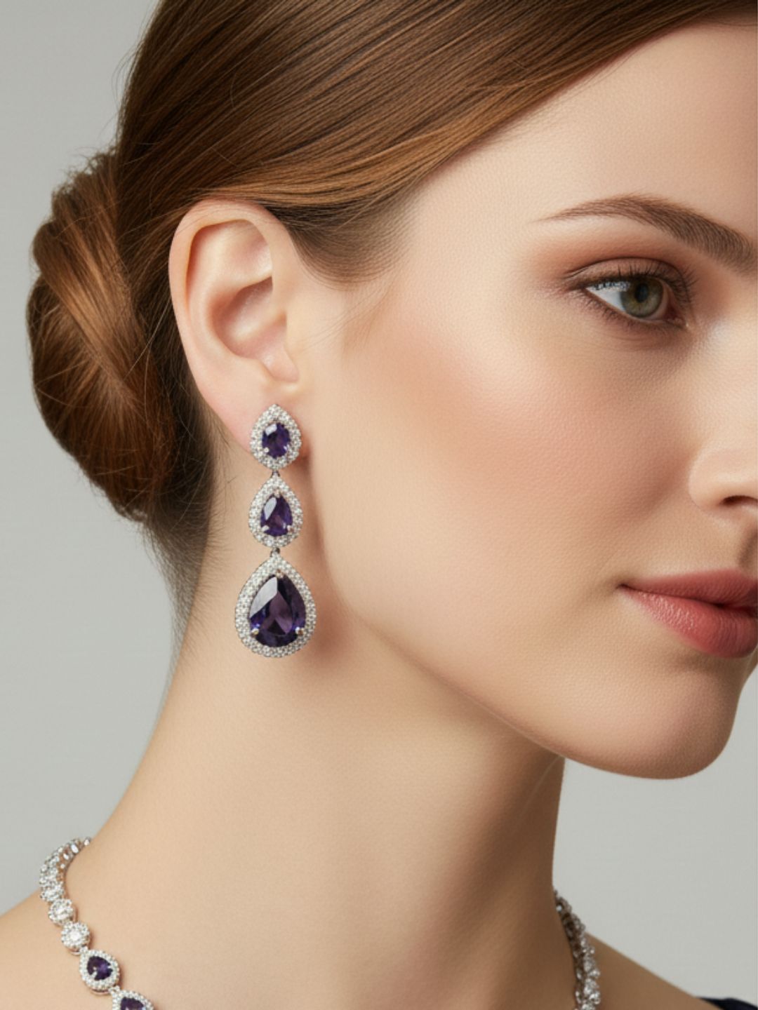 Antaara Diamond Necklace with Earings