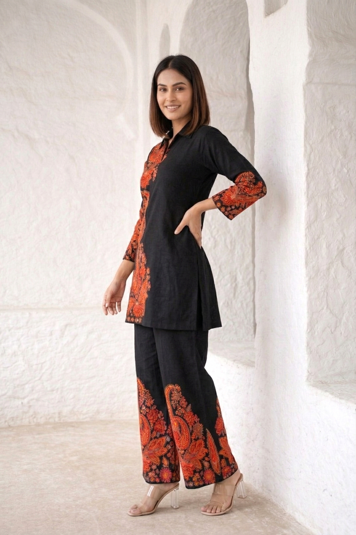 Akshara sepia printed co-ord set