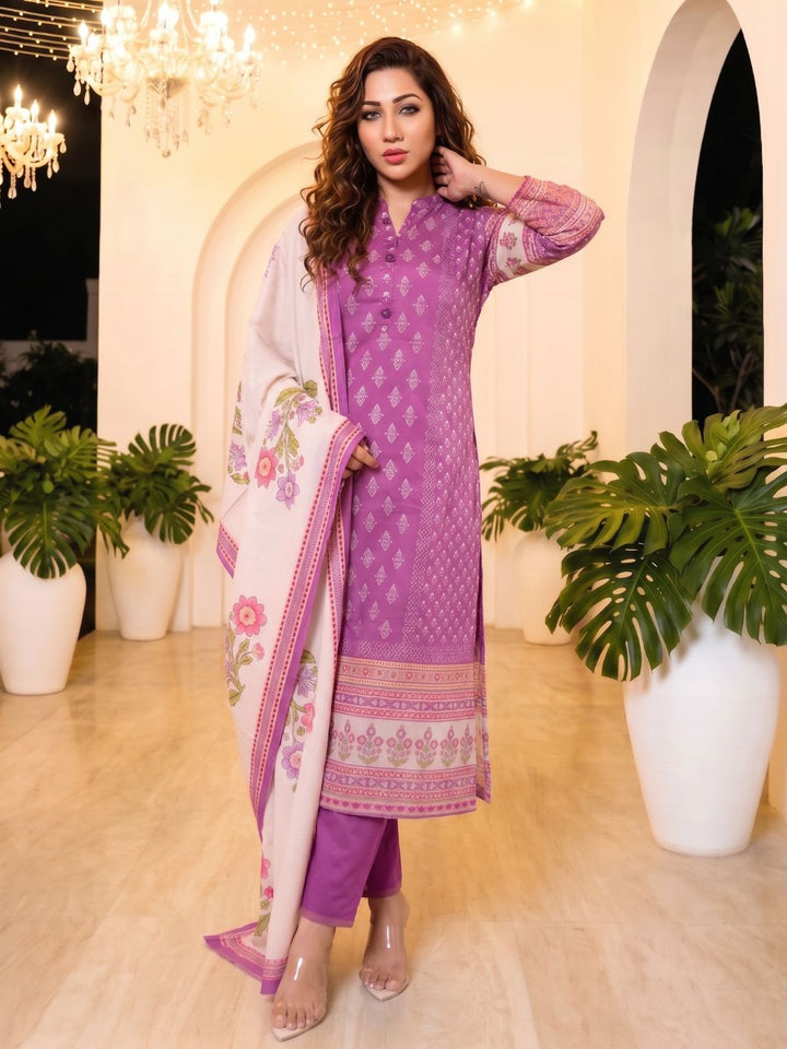 Shanti Orchid Printed Suit Set