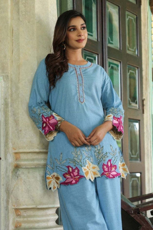 Mahua berry applique cotton Co-ord set