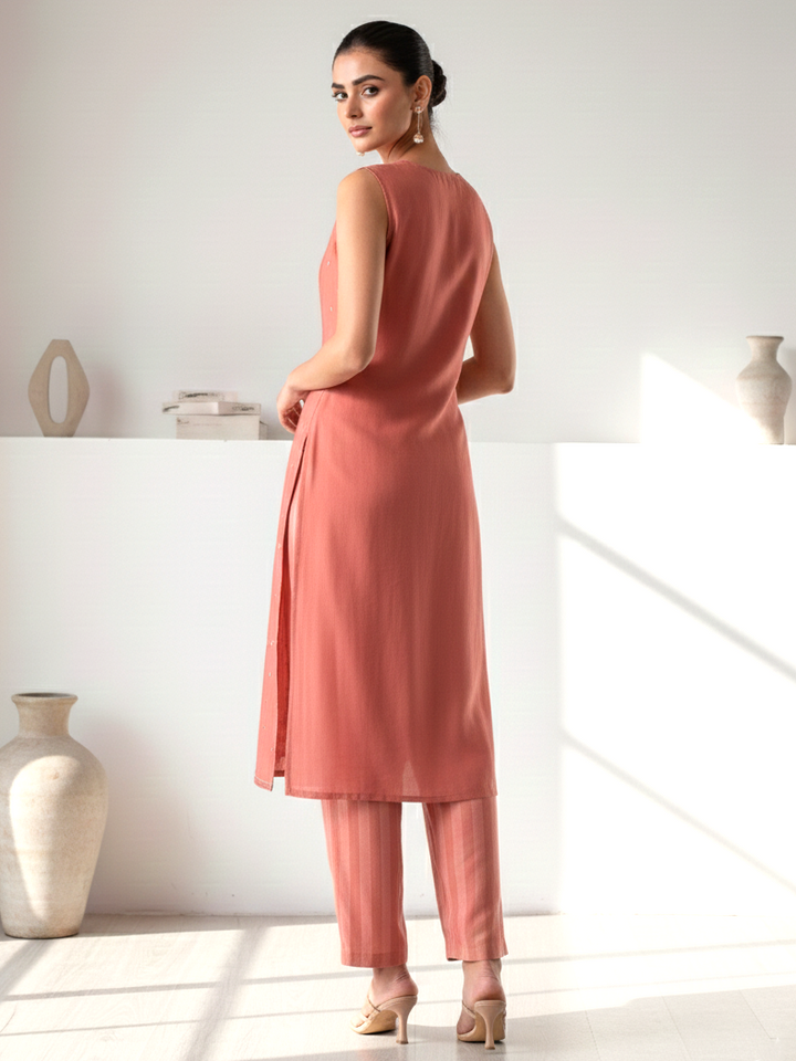 Alena Rust Work Co-ord Set comes with Stole