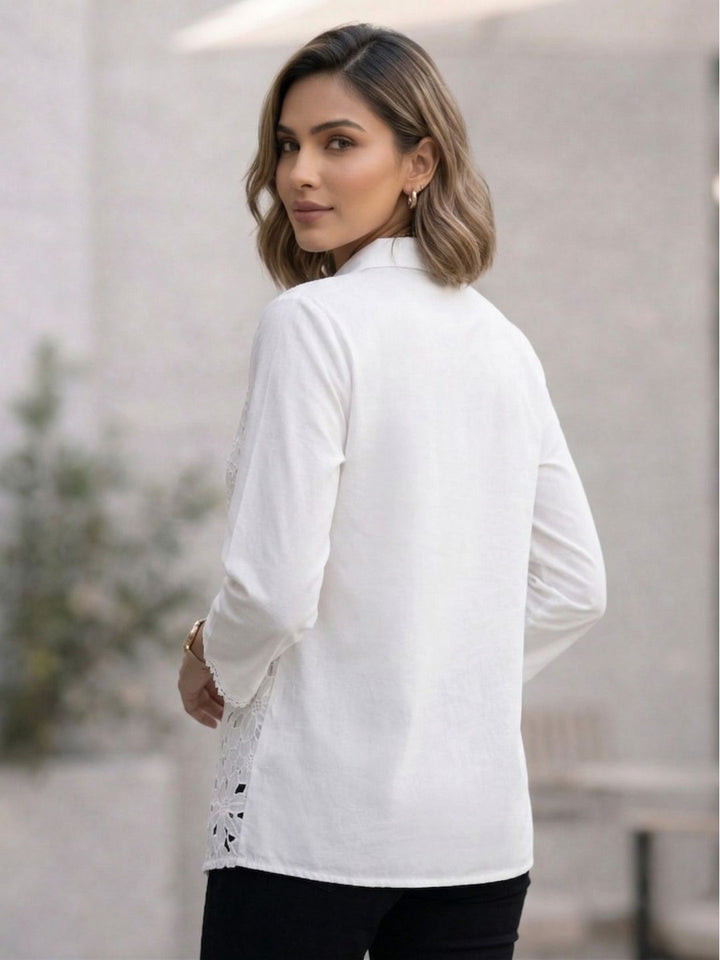Perka babbles schiffli cotton shirt