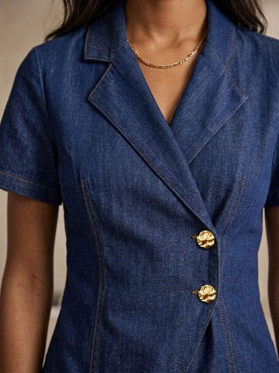 Prisha celeste denim co-ord set