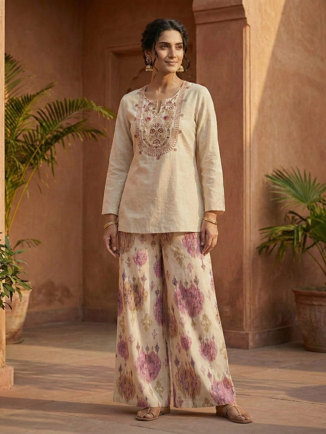 Tuscan caramel cotton co-ord set