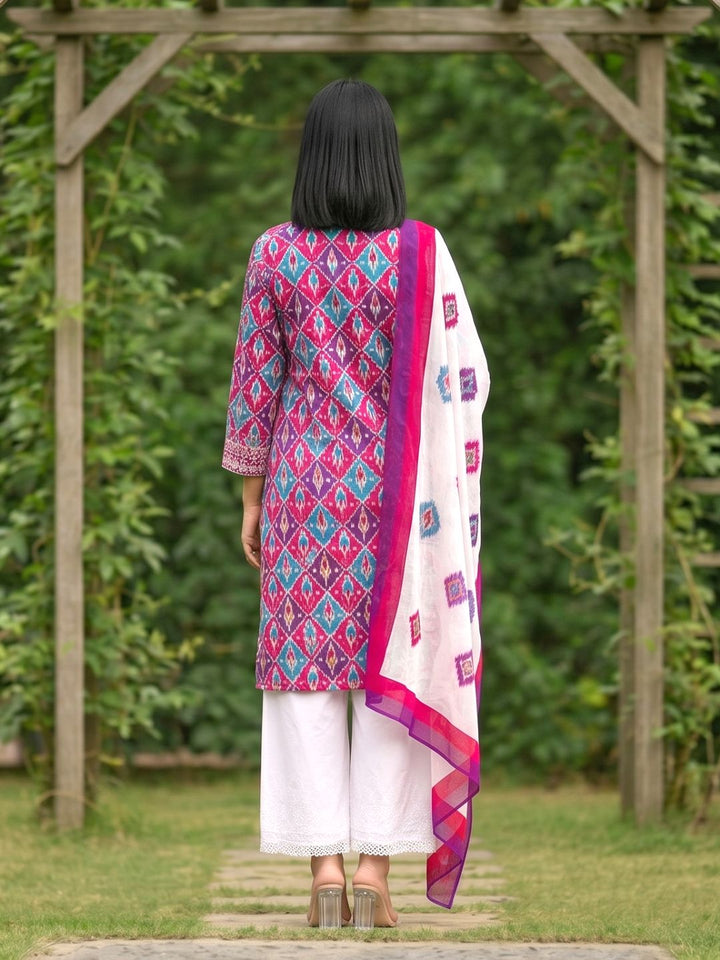 Aranya Ikat Print Premium Pure Cotton Suit Set