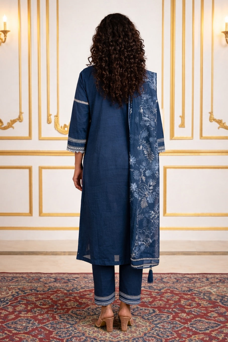 Molly Nile Cotton Embroidered Suit Set