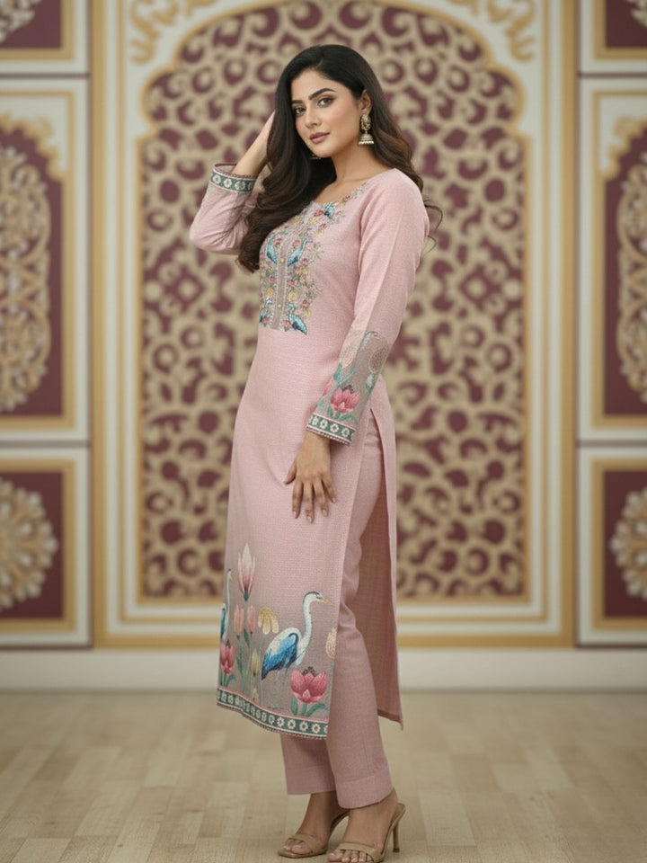 Reet Mauve Printed Work Suit Set