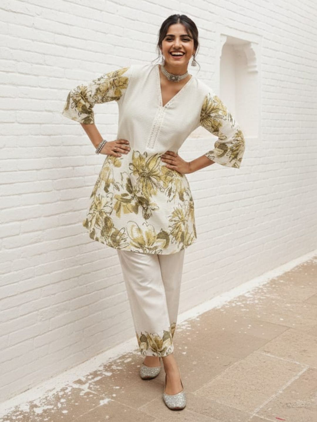 Swades Fern cotton co-ord set