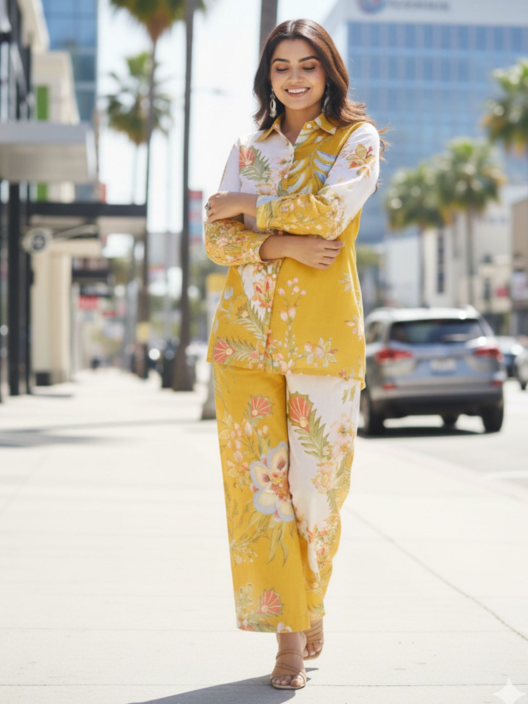 vastramaya amber cotton printed co-ord set