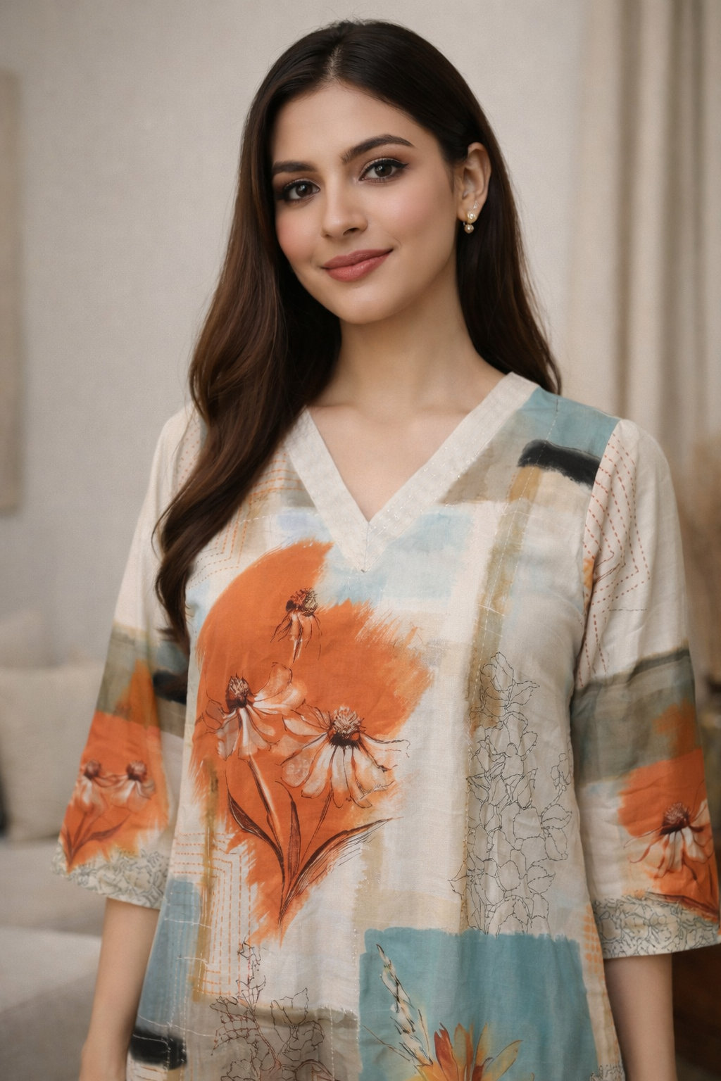 Akshara maple printed co-ord set