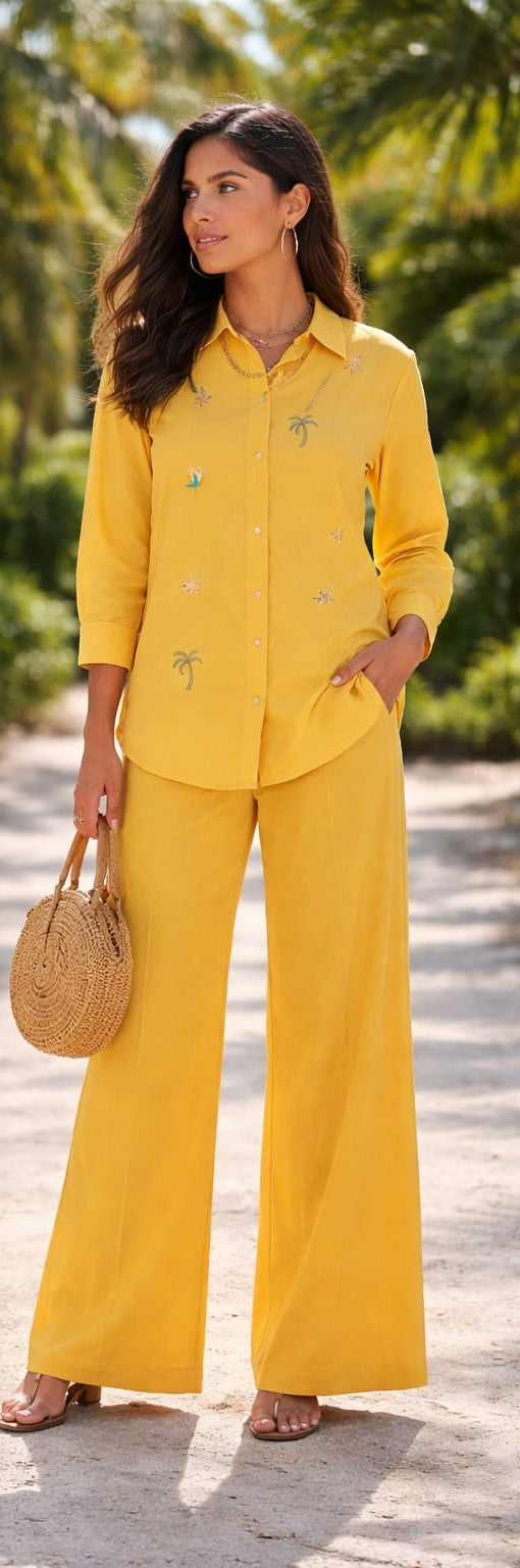 Molly bumble embroidery cotton co-ord set