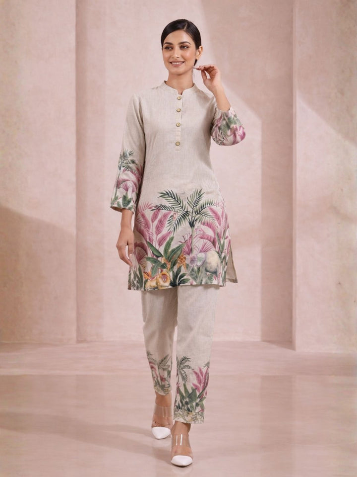 Shanti Fauna Printed Work Co-ord Set