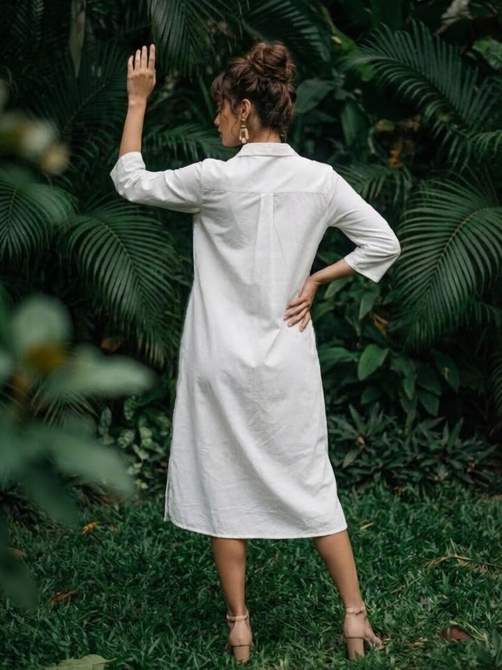 Ivanka harp cotton shirt dress