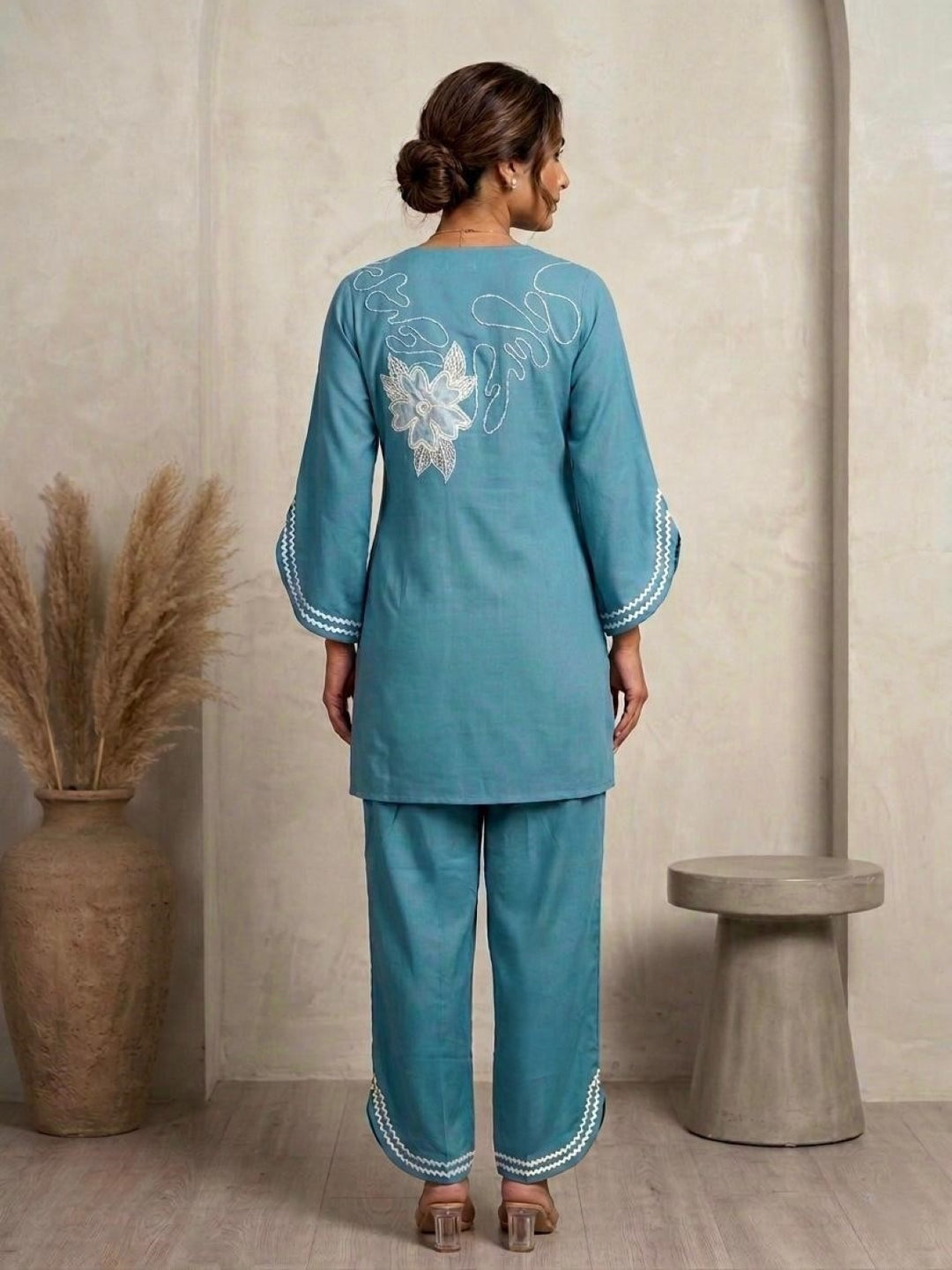 Prisha dell embroidery co-ord set