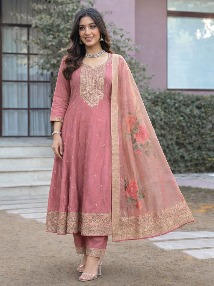 Shanti Flamingo Full Work Suit Set