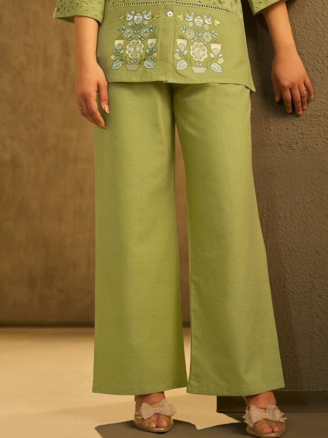 Arim fern embroidery Cotton Co-ord Set