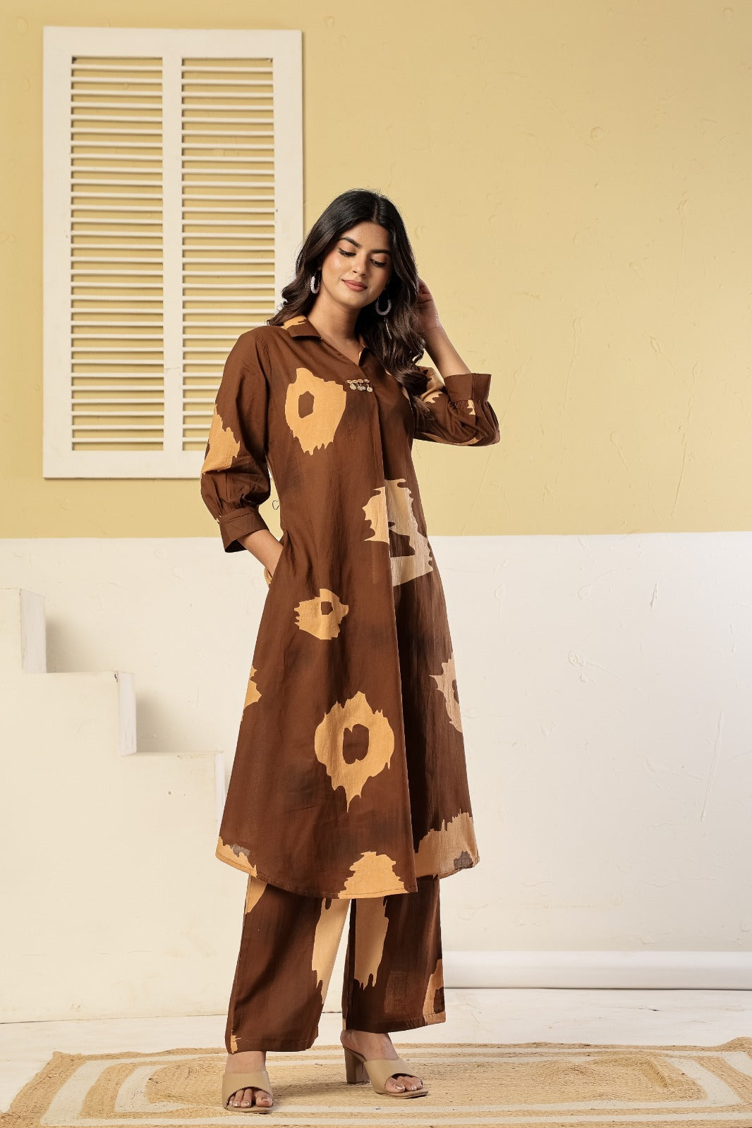Poppi Caramel cotton Co-ord Set