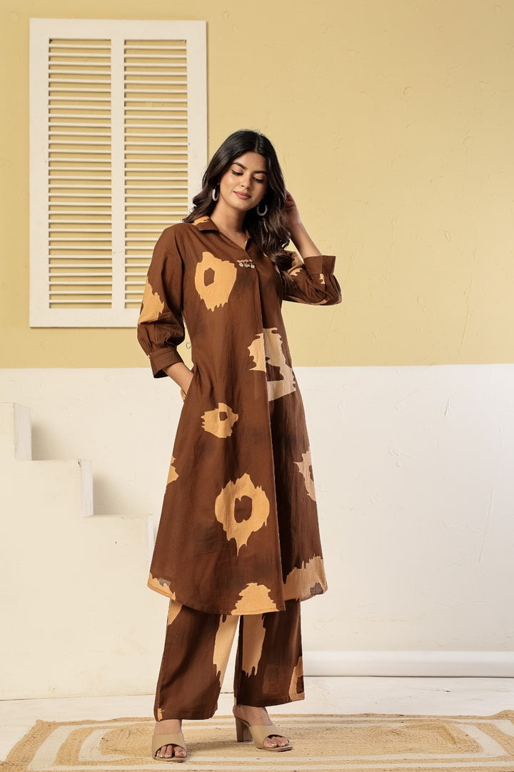 Poppi Caramel cotton Co-ord Set