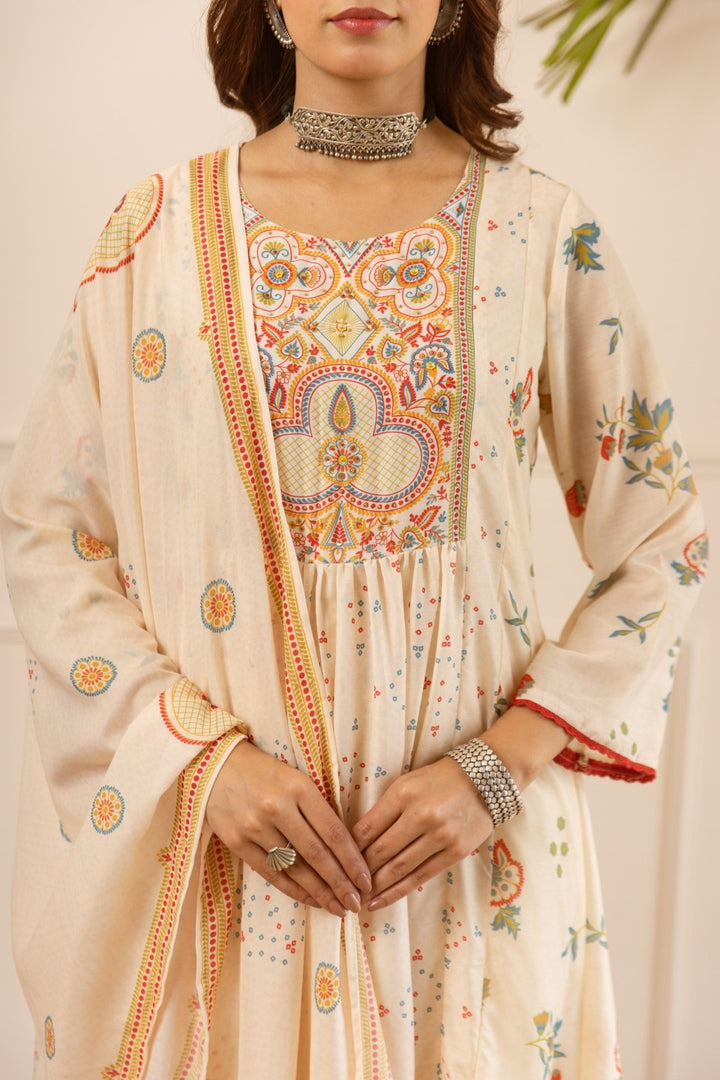Karen alabaster cotton suit set