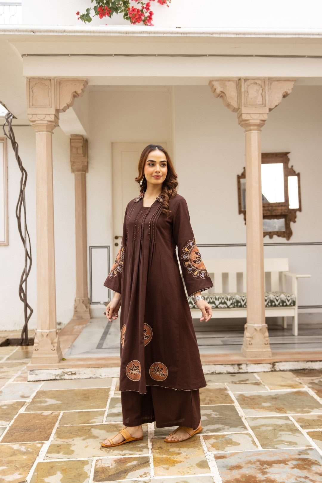 Karen raisin cotton kurta pant set