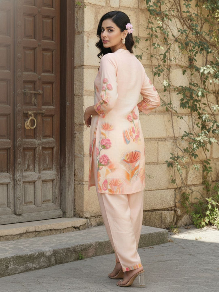 Palash Salmon Premium Co-ord Set