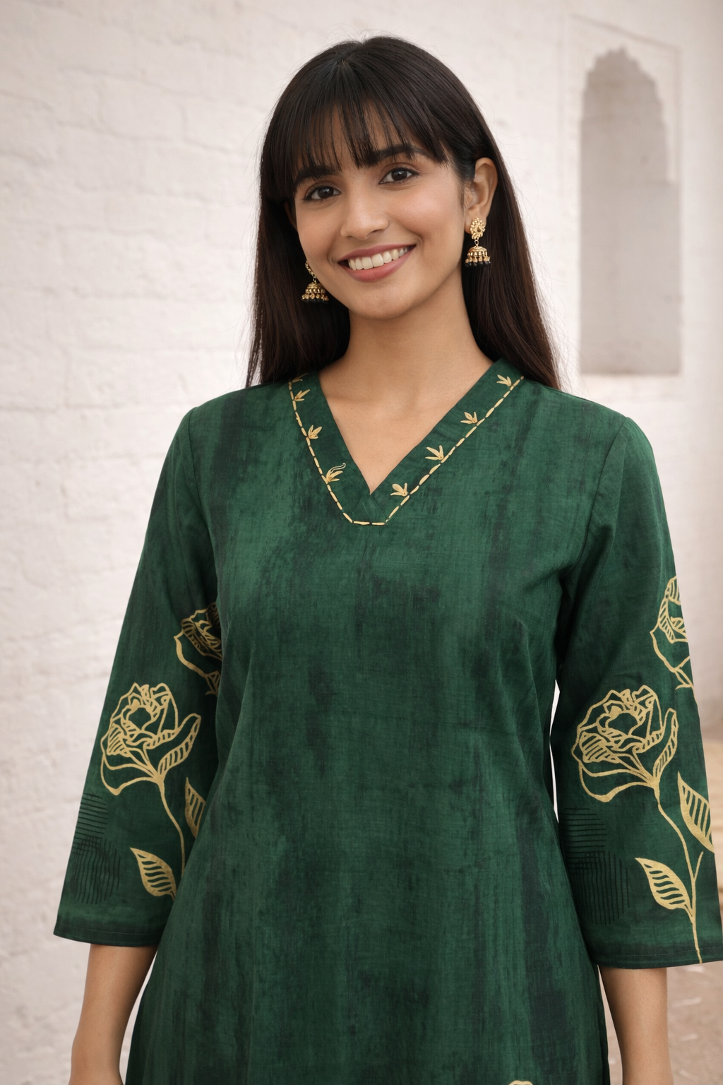 Swades moss cotton Kurta pant set