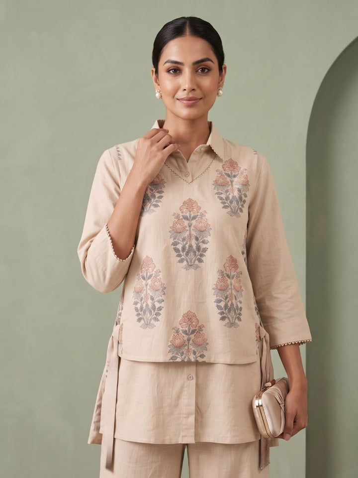 Ridhika harp bib style  cotton co-ord set