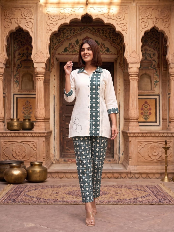 Vibha Peacock Printed Co-ord Set