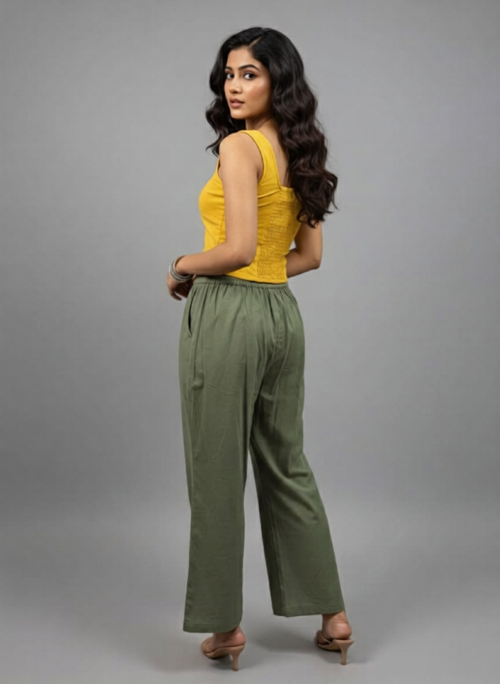 Drona moss embroidery cotton 3 pc co-ord set