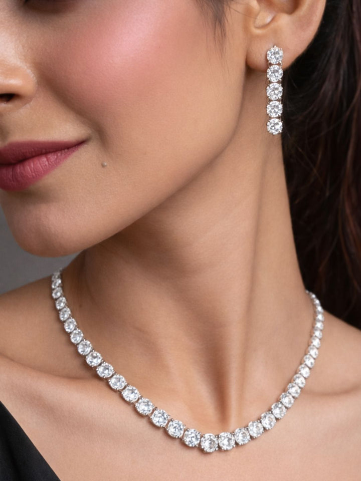 Alankrita Diamond Necklace with Earings