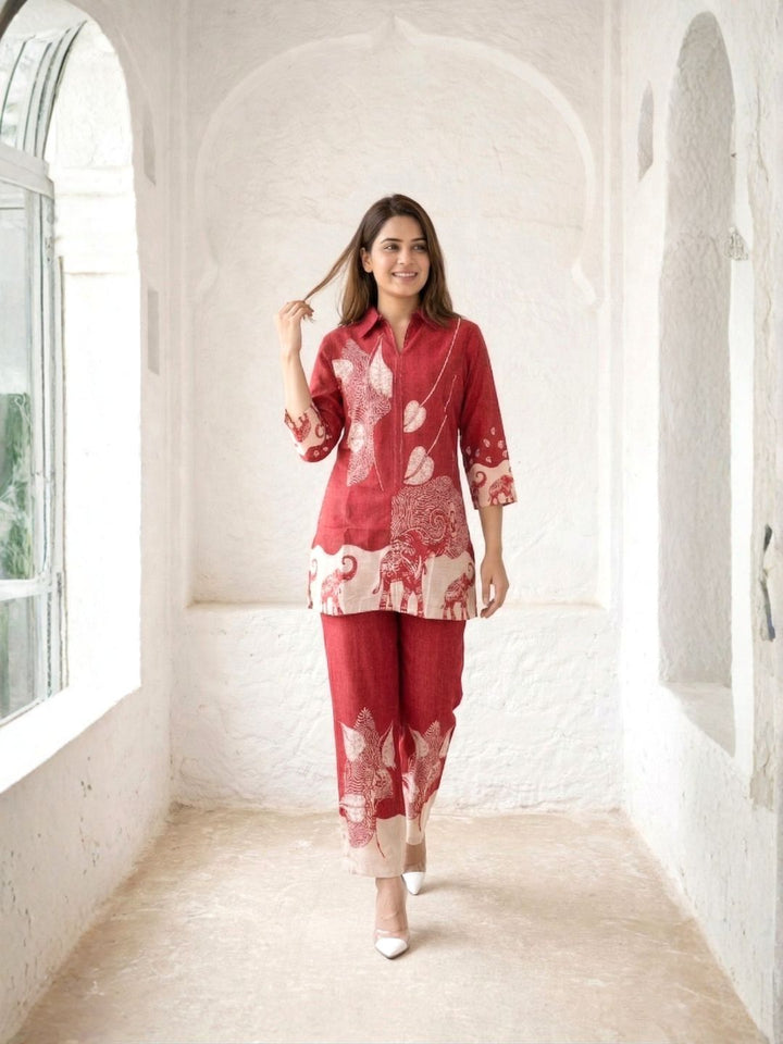 Akshara canta printed Cotton co-ord set