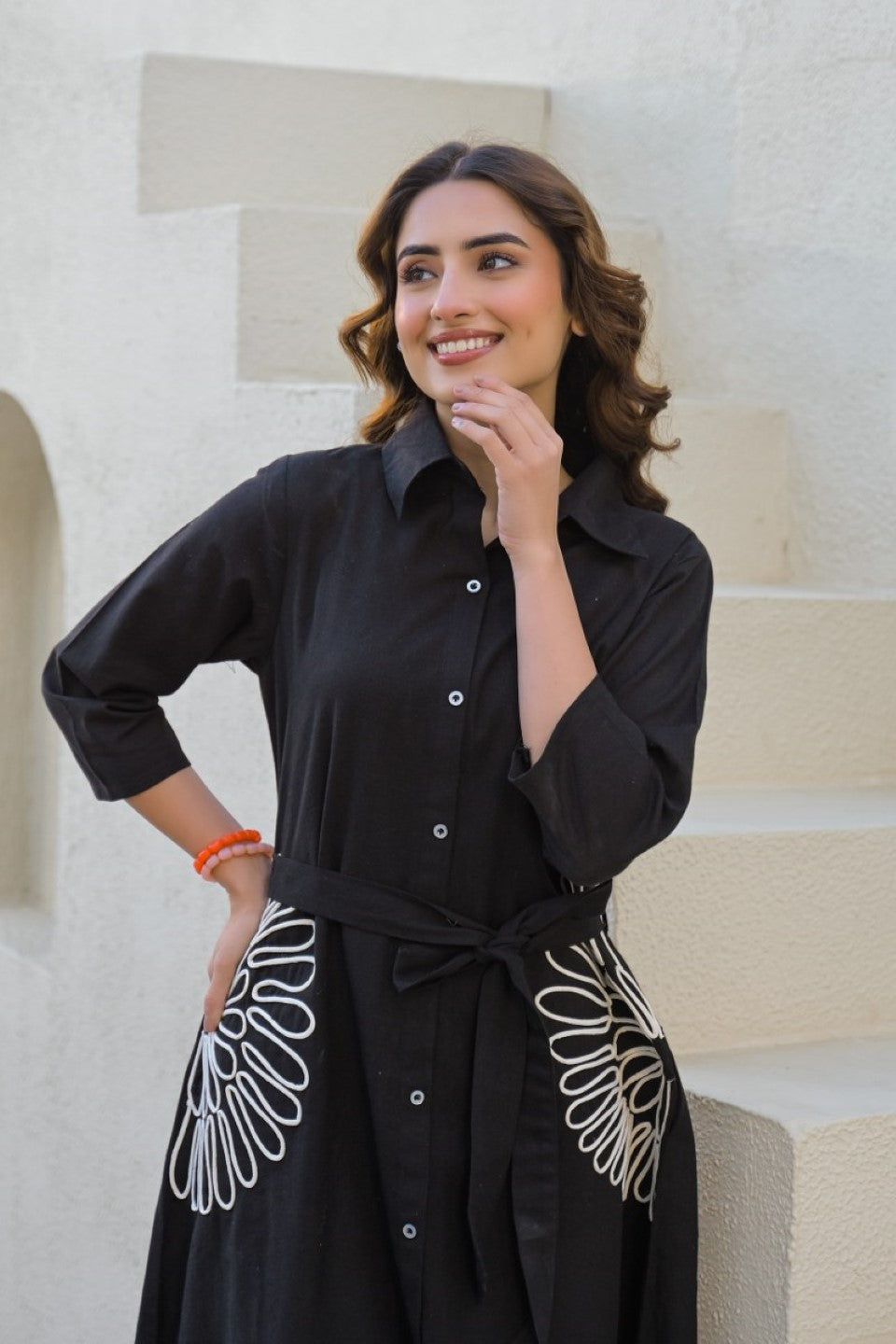 Tatva penn embroidery cotton dress