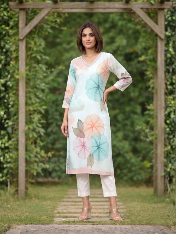 Yami Celeste Printed Kurti